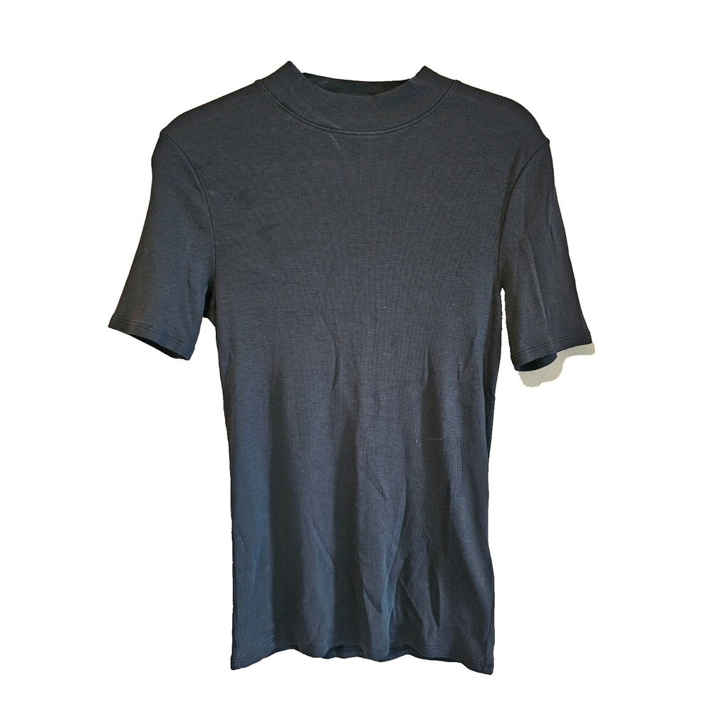 Women's Short Sleeve Ribbed lightweight tshirt-Size L-Cotton Blend-made in Peru